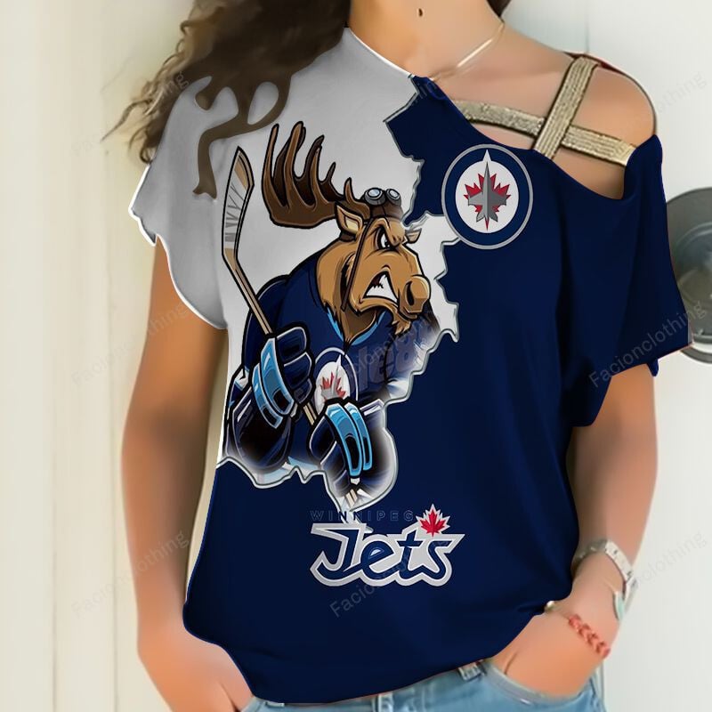 Sportswearmerch Winnipeg Jets NHL Personalized Strapless Short Sleeve For Fan