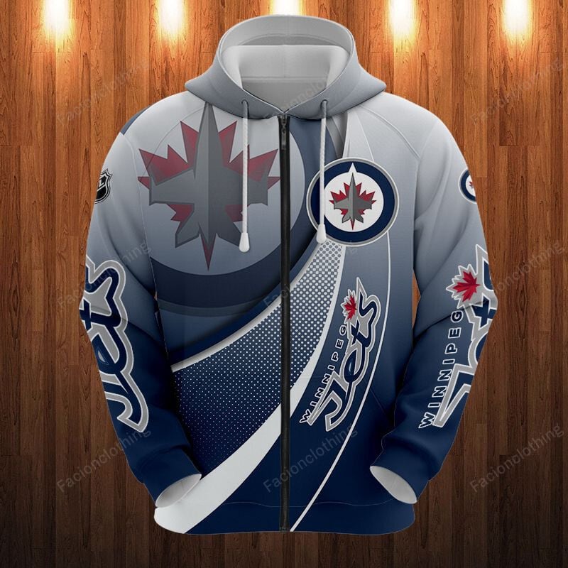 Sportswearmerch Winnipeg Jets NHL Personalized Zip Hoodie For Fan