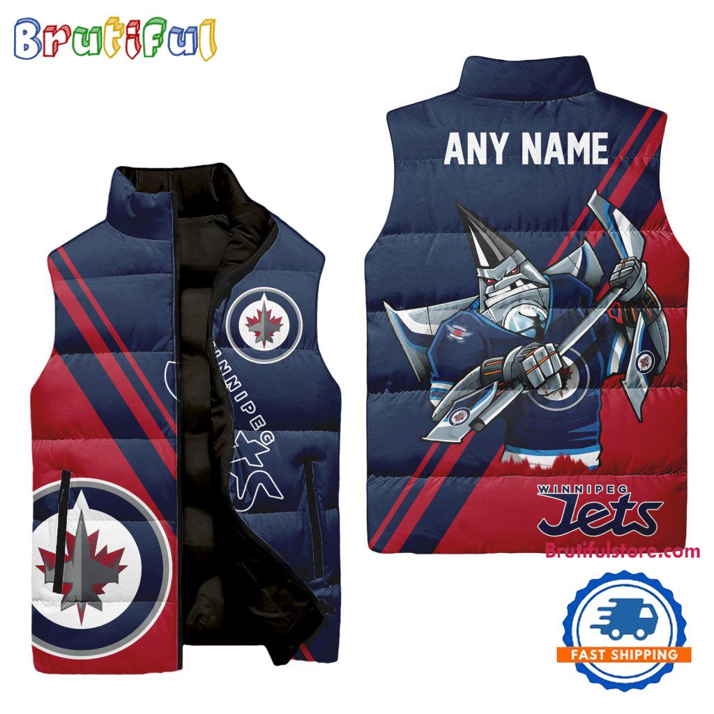 Sportswearmerch Winnipeg Jets NHL Sleeveless Puffer Jacket For Fan