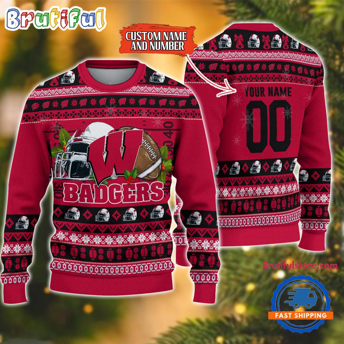 Sportswearmerch Wisconsin Badgers NCAA Christmas Sweater For Fan