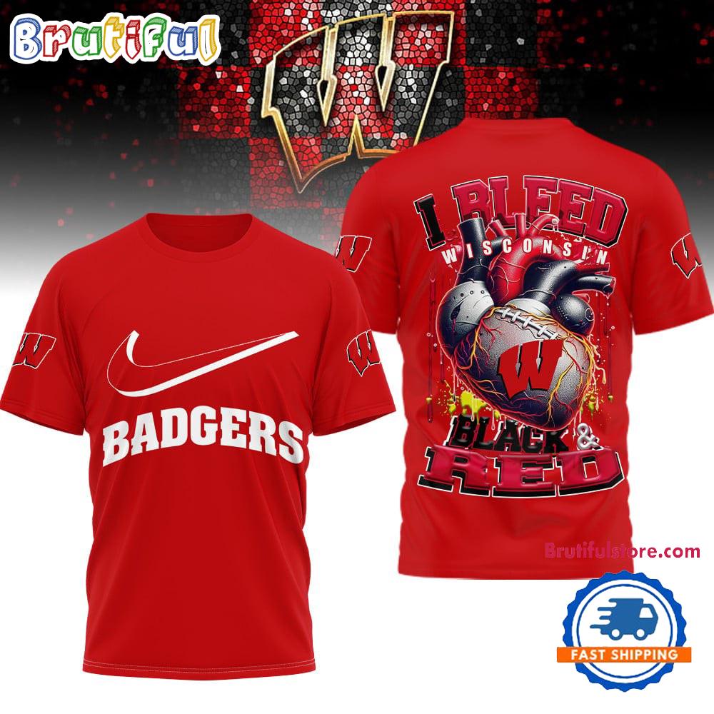Sportswearmerch Wisconsin Badgers NCAA I Bleed T-shirt For Fan
