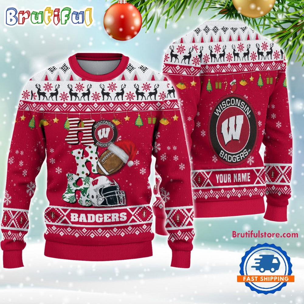Sportswearmerch Wisconsin Badgers NCAA Personalized Christmas Sweater For Fan