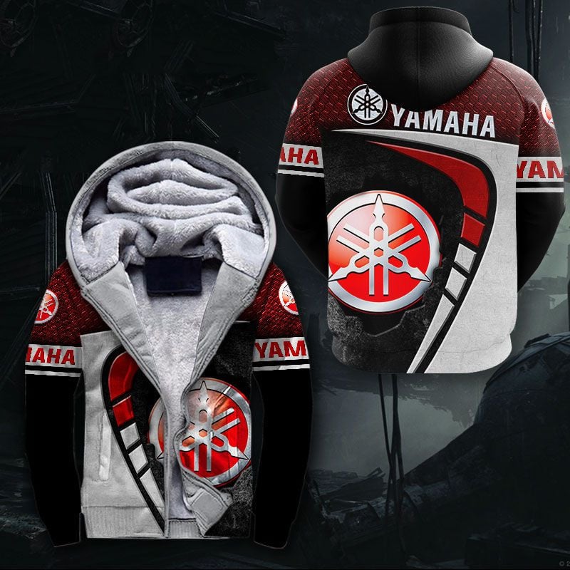 Sportswearmerch Yamaha Motorcycle Personalized Fashion Fleece Zip Hoodie Jacket For Fan