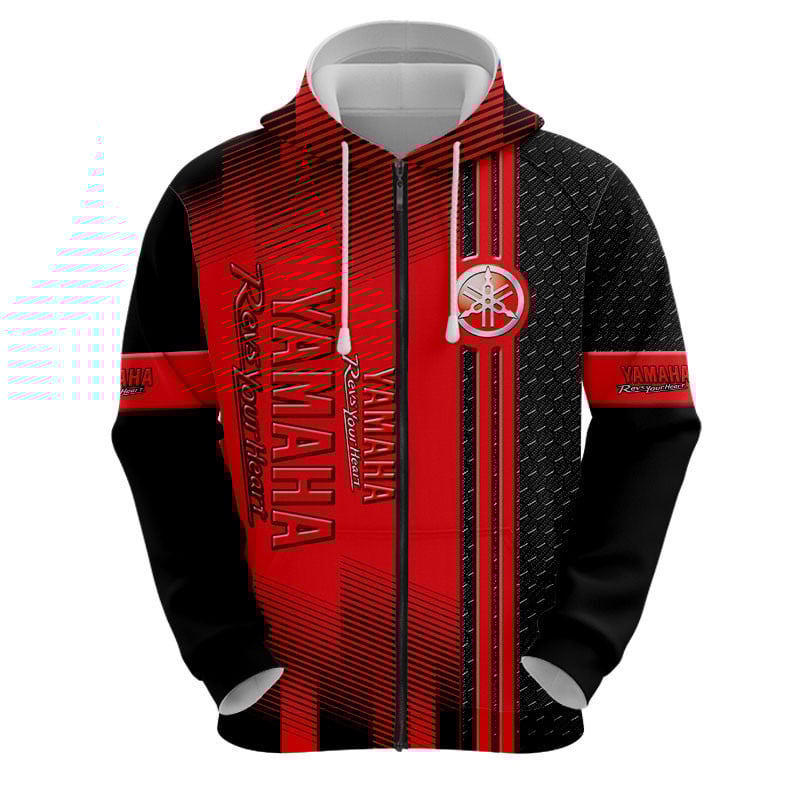 Sportswearmerch Yamaha Motorcycle Personalized Fashion Zip Hoodie For Fan