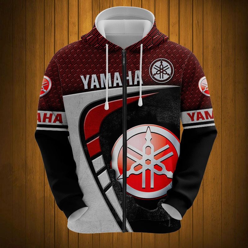Sportswearmerch Yamaha Motorcycle Personalized Fashion Zip Hoodie For Fan
