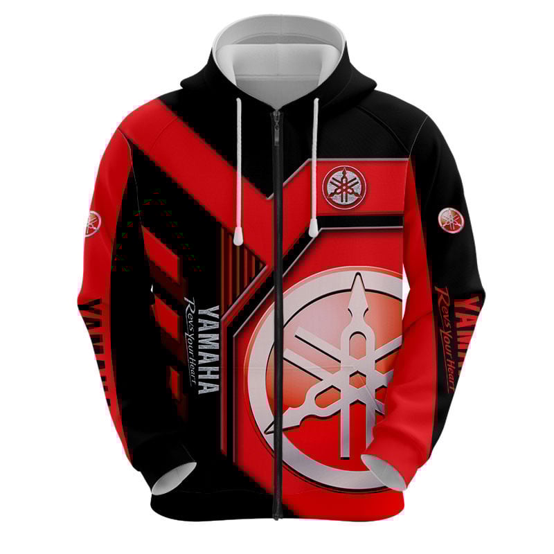 Sportswearmerch Yamaha Motorcycle Personalized Fashion Zip Hoodie For Fan