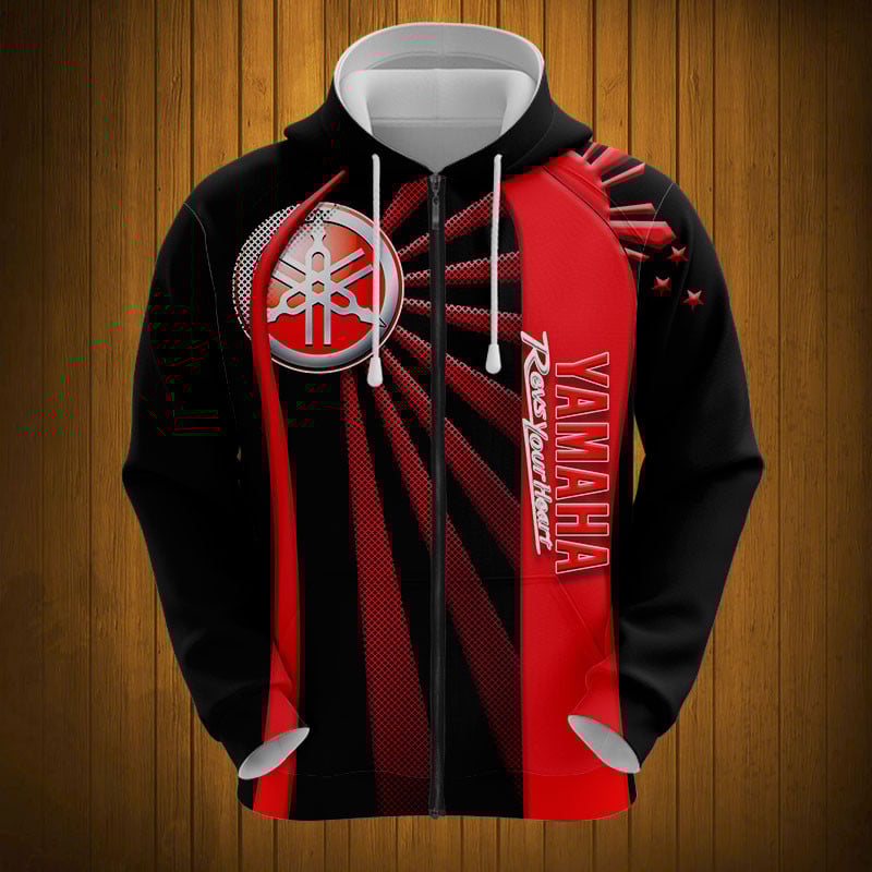 Sportswearmerch Yamaha Motorcycle Personalized Fashion Zip Hoodie For Fan
