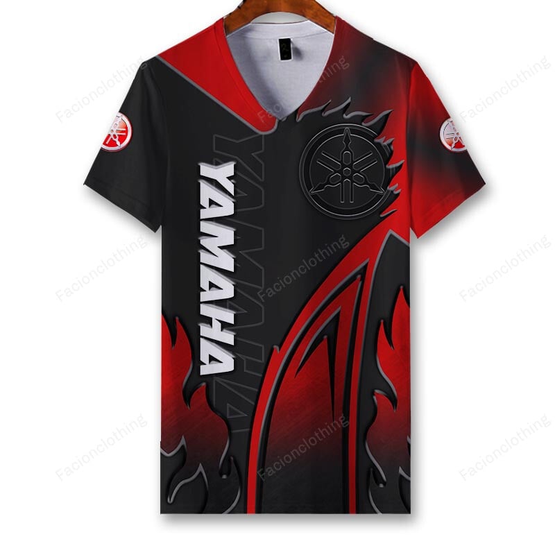 Sportswearmerch Yamaha Motorcycle Personalized V-neck Women T-shirt For Fan