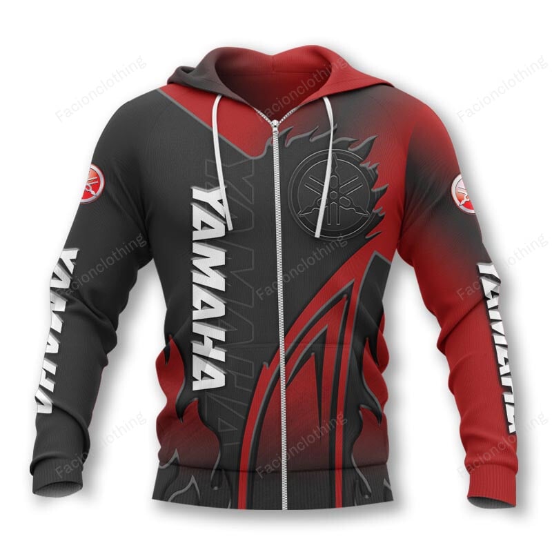 Sportswearmerch Yamaha Motorcycle Personalized Zip Hoodie For Fan