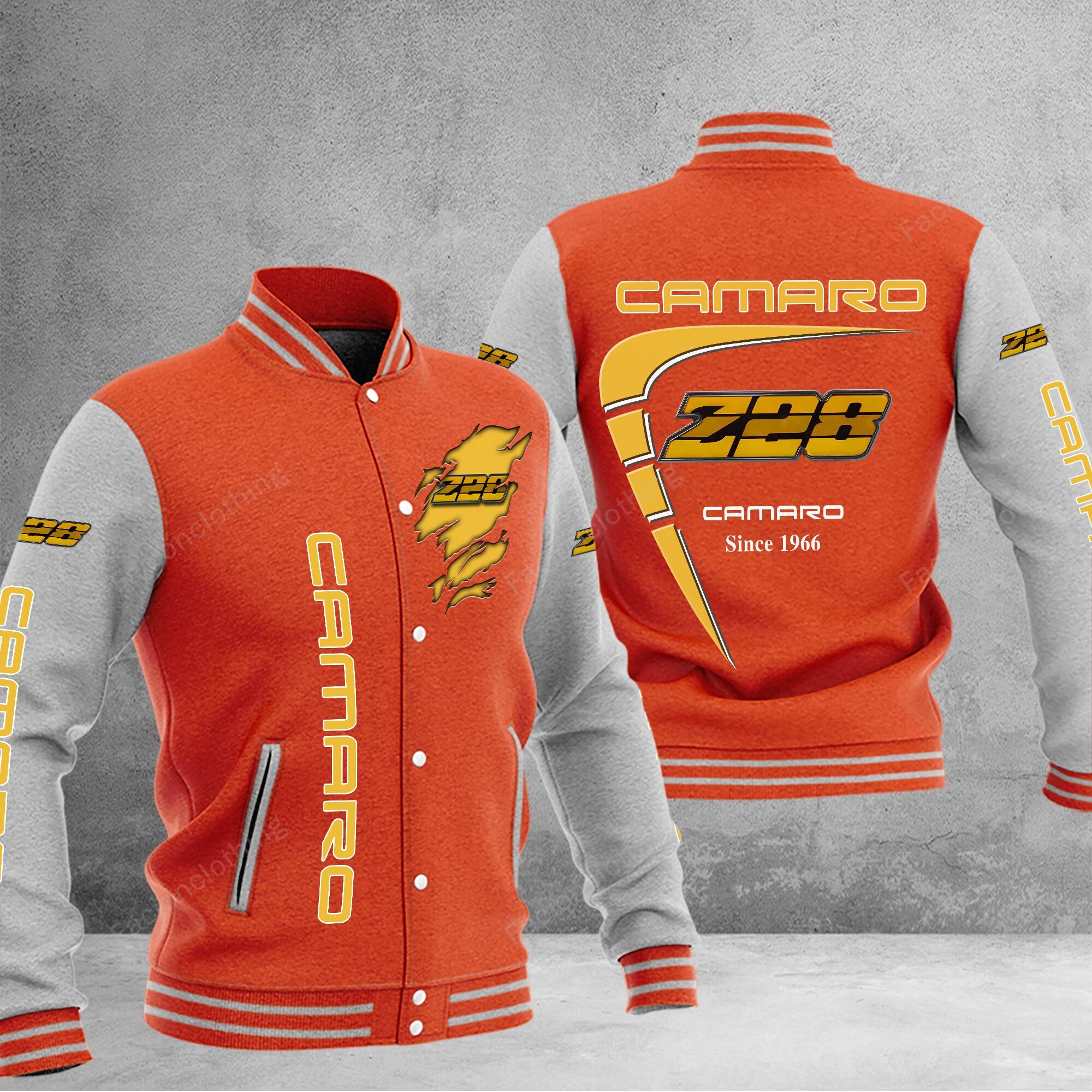 Sportswearmerch Z28 Camaro Car Personalized Baseball Jacket For Fan
