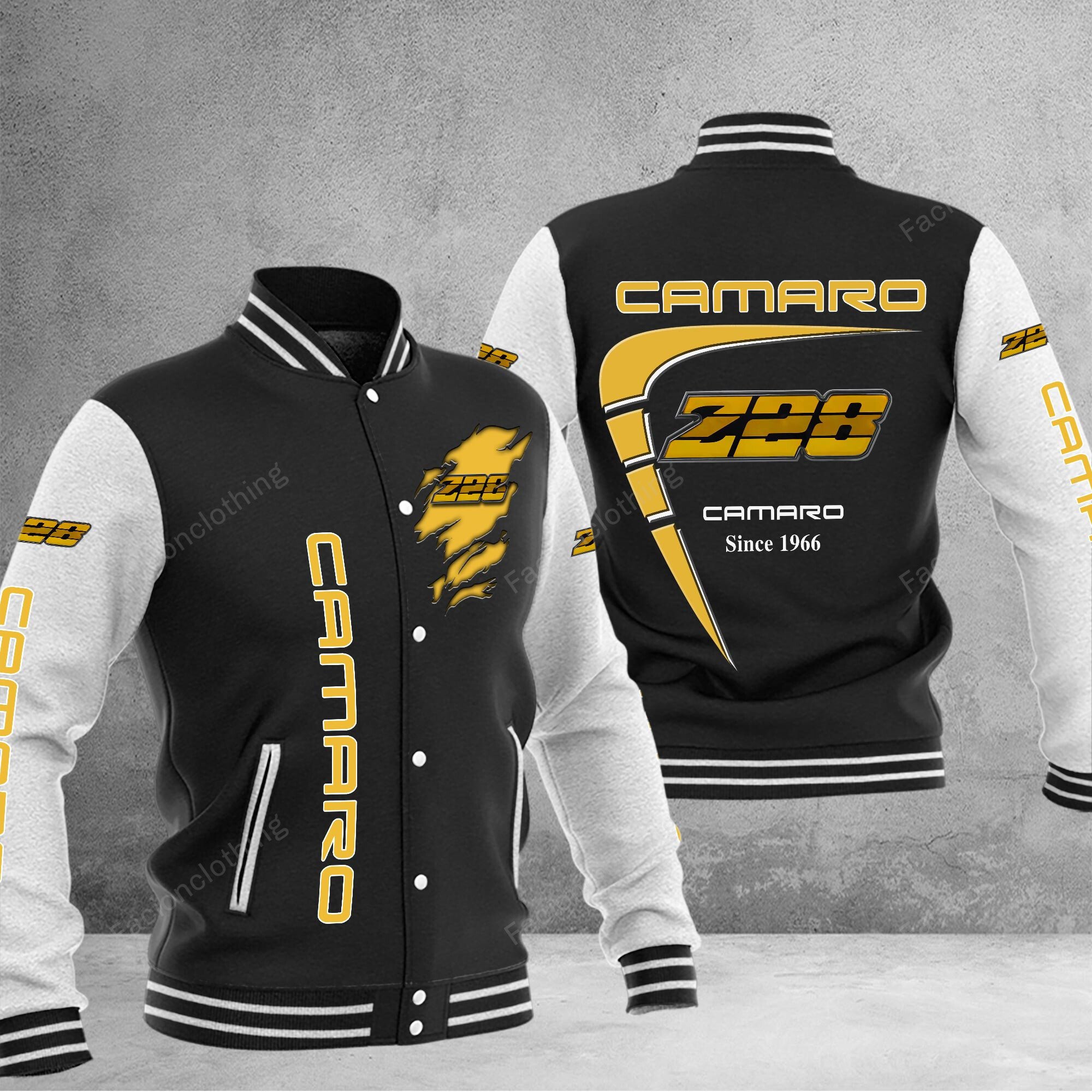 Sportswearmerch Z28 Camaro Car Personalized Baseball Jacket For Fan
