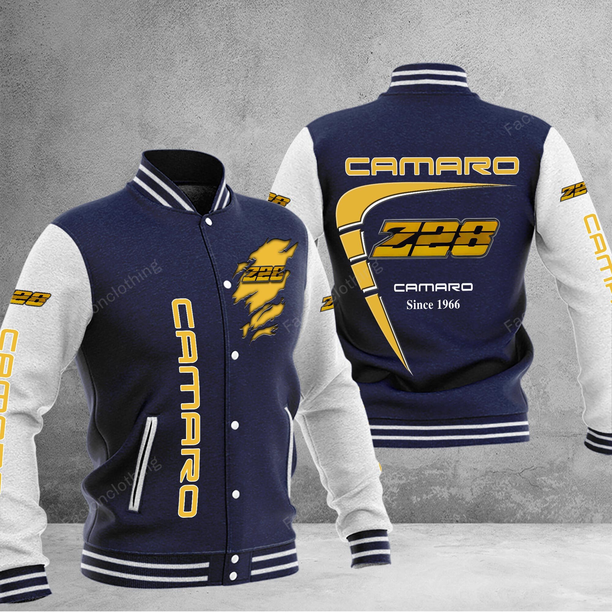 Sportswearmerch Z28 Camaro Car Personalized Baseball Jacket For Fan