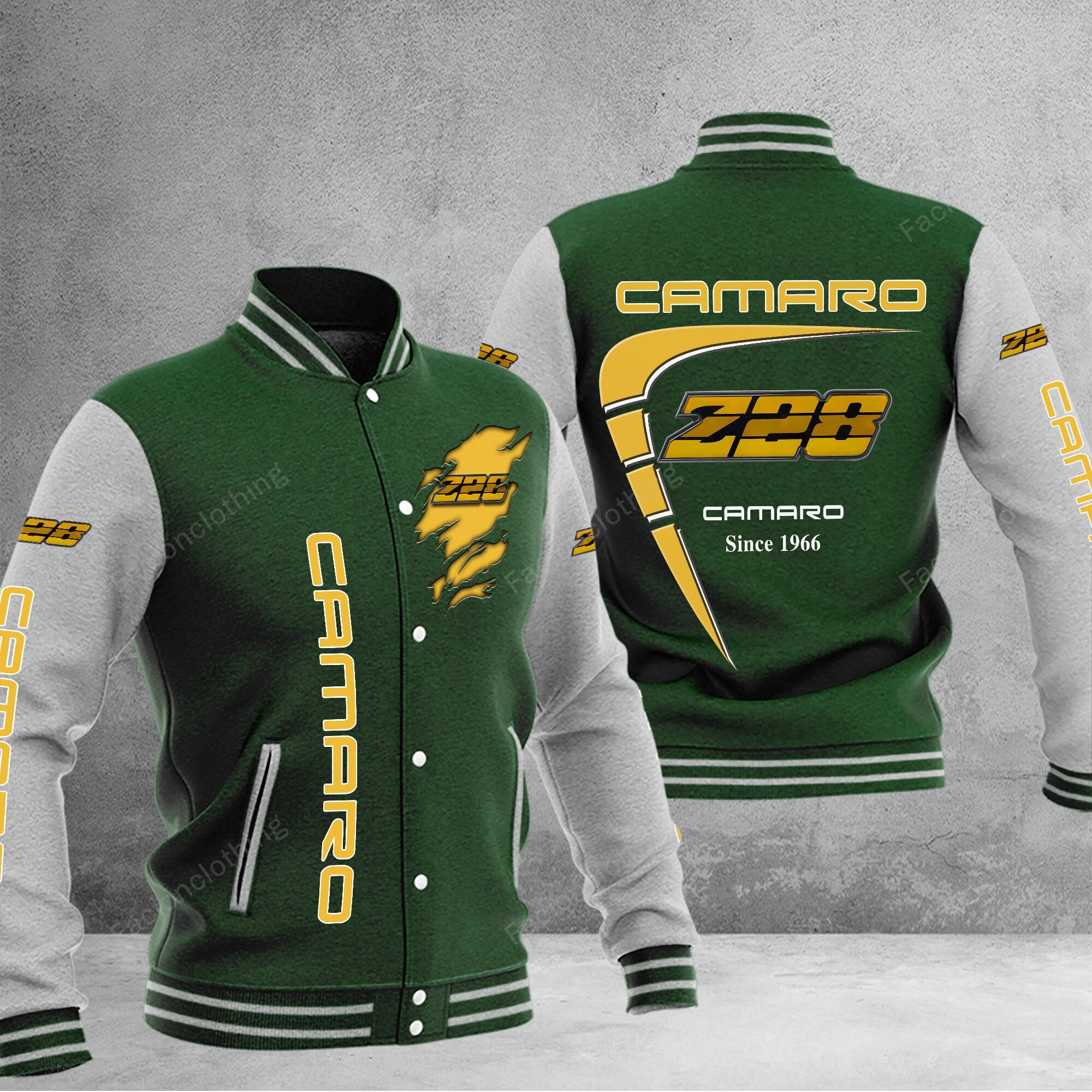 Sportswearmerch Z28 Camaro Car Personalized Baseball Jacket For Fan