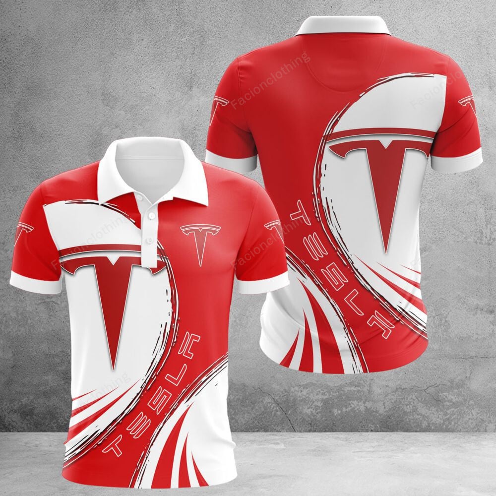Tesla Car Personalized Polo Shirt For Fan