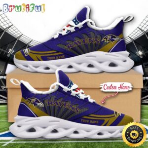 Sportswearmerch Baltimore Ravens NFL Football New Season Sneaker Max Soul Shoes For Fan