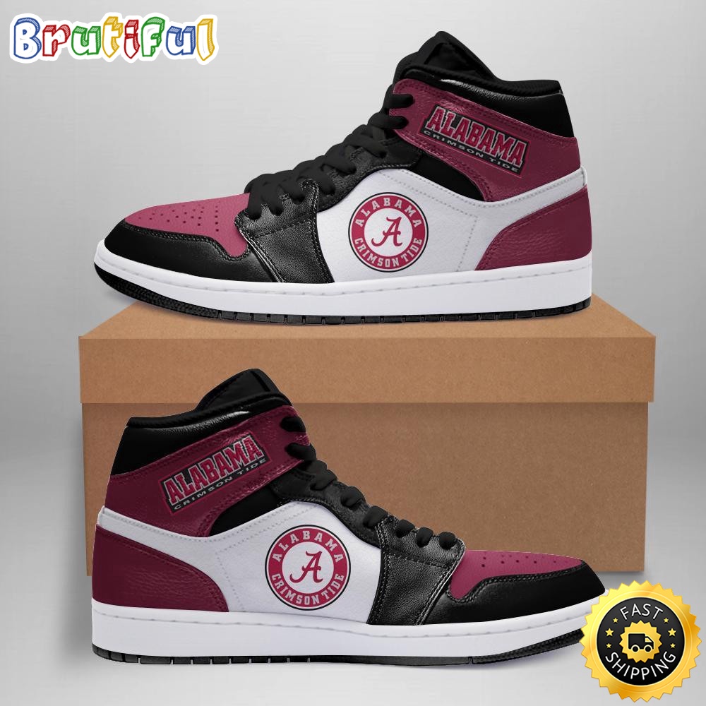 Sportswearmerch Alabama Crimson Tide NCAA AJ1 High Sneakers Shoes For Men And Women