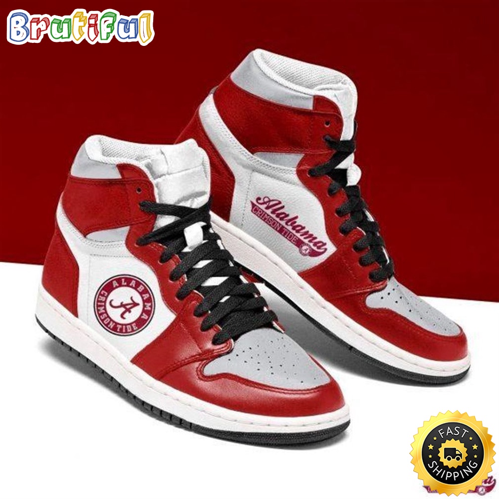 Sportswearmerch Alabama Crimson Tide NCAA AJ1 High Sneakers Shoes For Men And Women