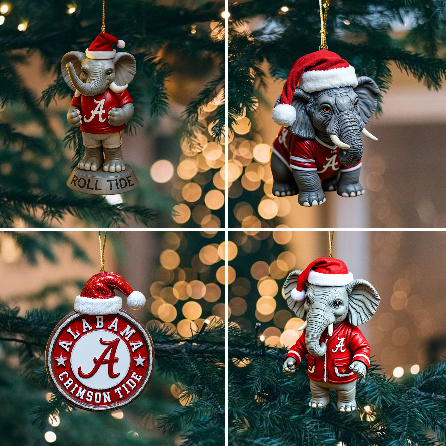 Sportswearmerch Alabama Crimson Tide NCAA Christmas Acrylic Ornament Gift For Fan