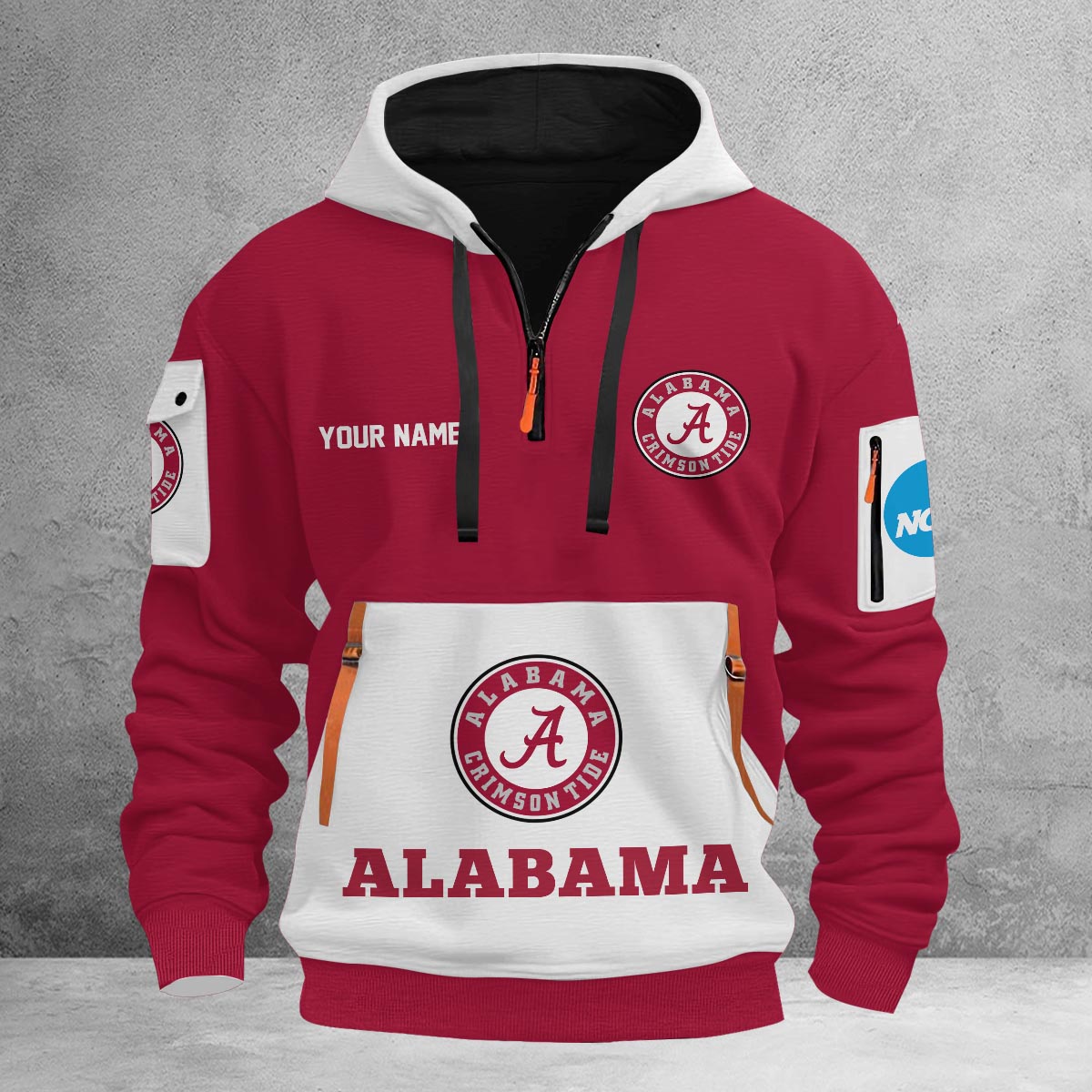 Sportswearmerch Alabama Crimson Tide NCAA Half Zip Hoodie Personalized For Fan