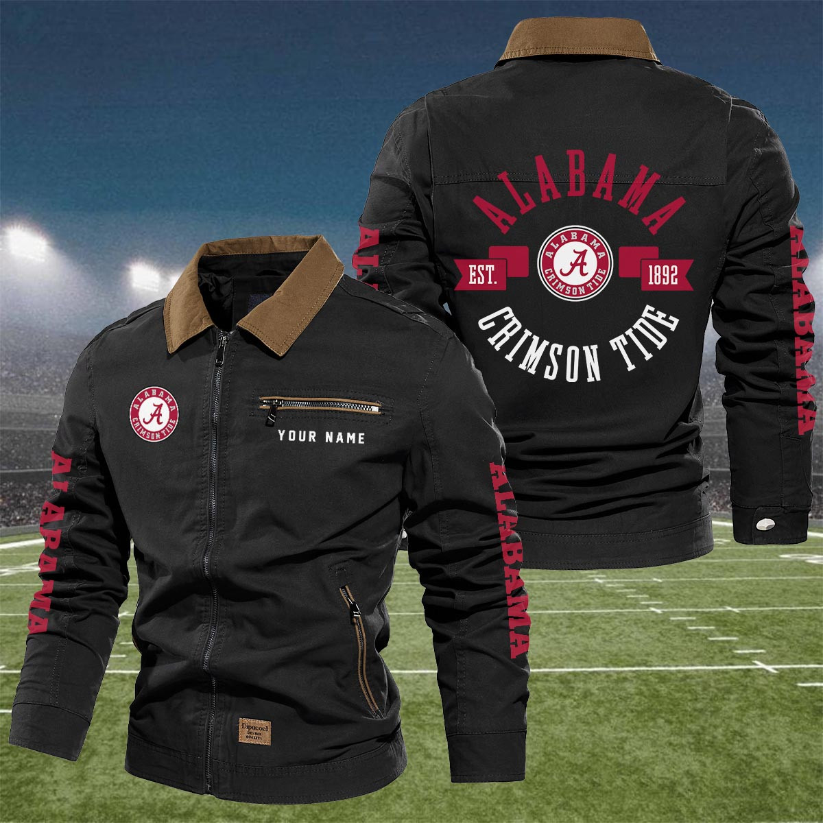 Sportswearmerch Alabama Crimson Tide NCAA Lapel Jacket For Fan