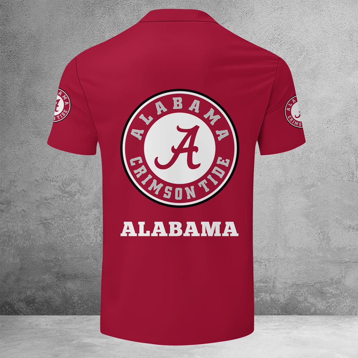 Sportswearmerch Alabama Crimson Tide NCAA Lapel Zip Polo Shirt For Fan