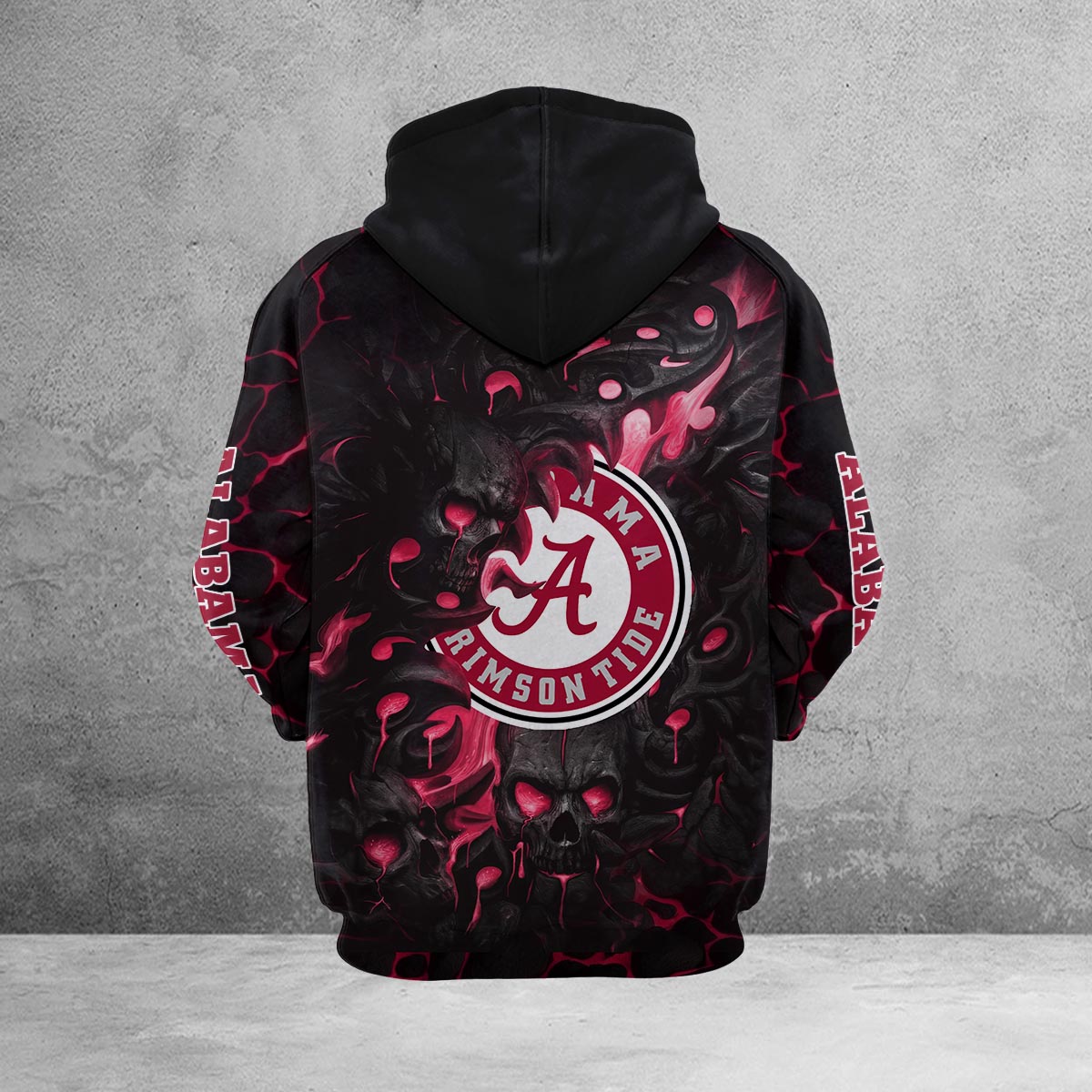 Sportswearmerch Alabama Crimson Tide NCAA Lava Skull Hoodie For Fan