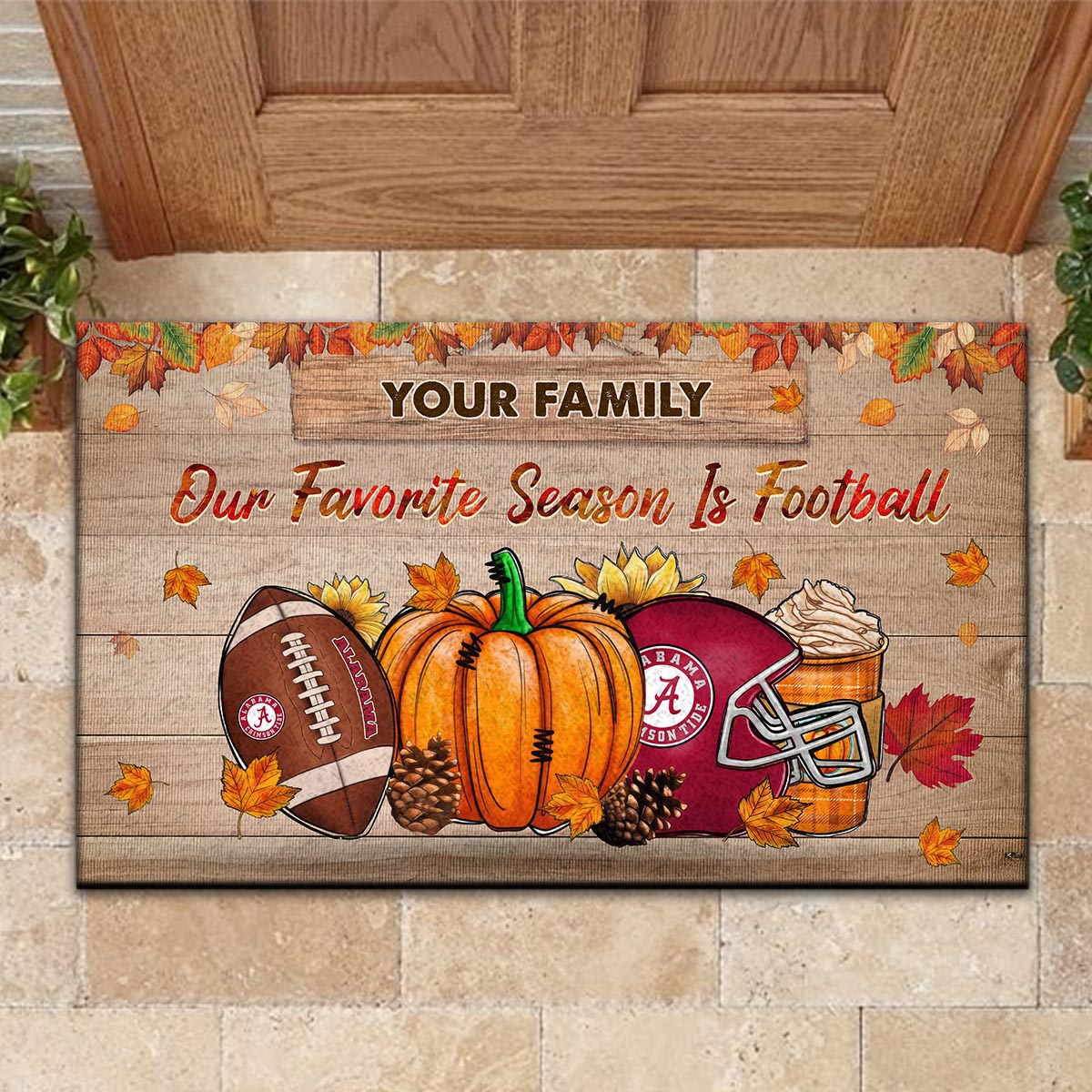 Sportswearmerch Alabama Crimson Tide NCAA Our Favorite Season is Football Doormat For Fan