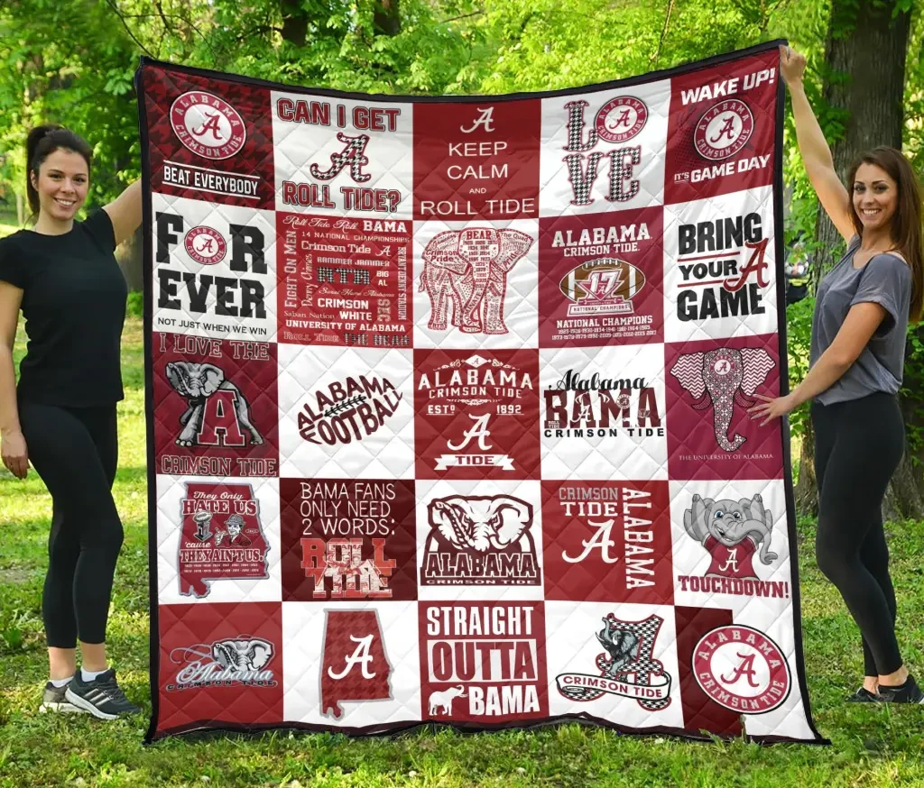 Sportswearmerch Alabama Crimson Tide NCAA Quilt Blanket For Fan