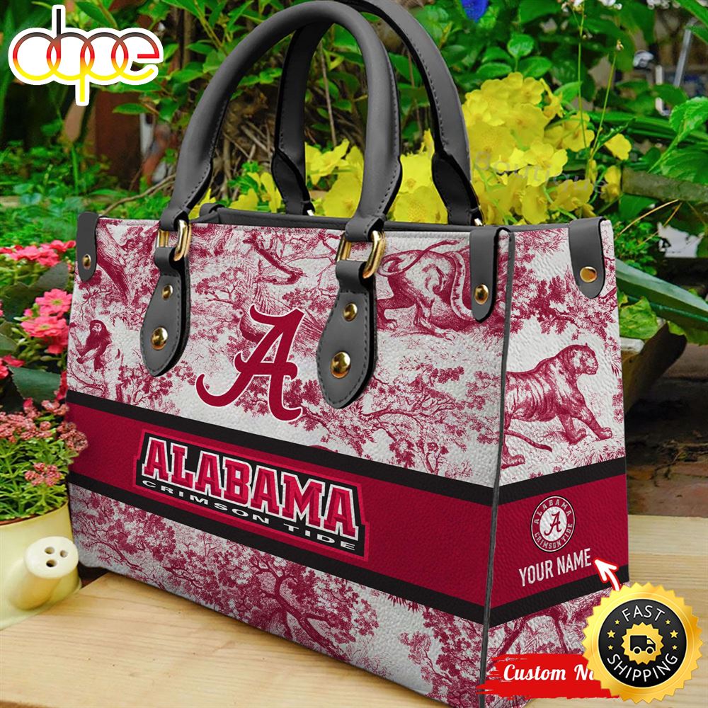 Sportswearmerch Alabama Crimson Tide NCAA Women Leather Hand Bag For Fan