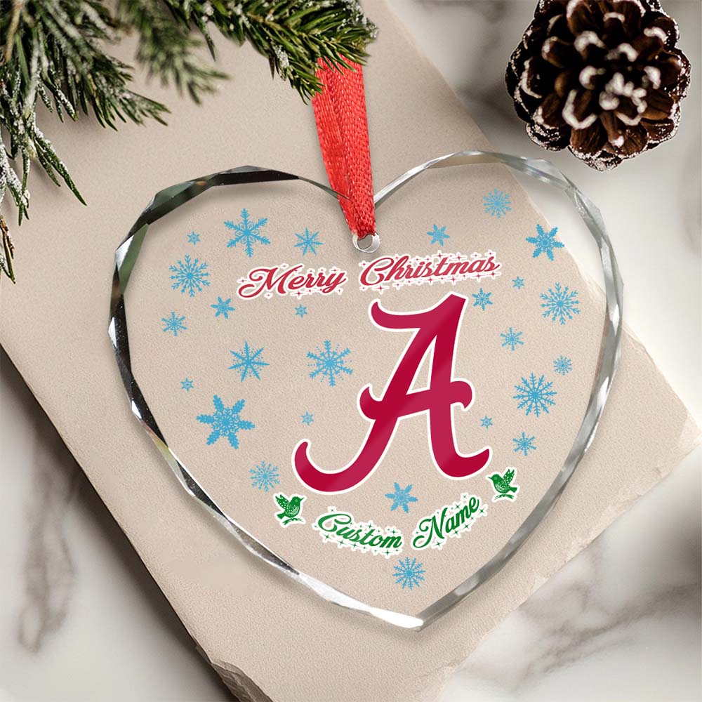 Sportswearmerch Alabama Crimson Tide NCAA x Christmas Glass Ornament Gift For Fans