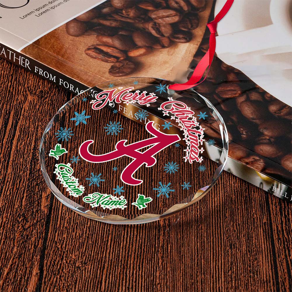 Sportswearmerch Alabama Crimson Tide NCAA x Christmas Glass Ornament Gift For Fans