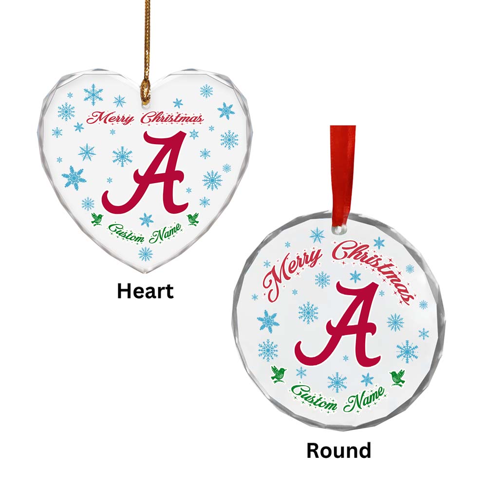 Sportswearmerch Alabama Crimson Tide NCAA x Christmas Glass Ornament Gift For Fans