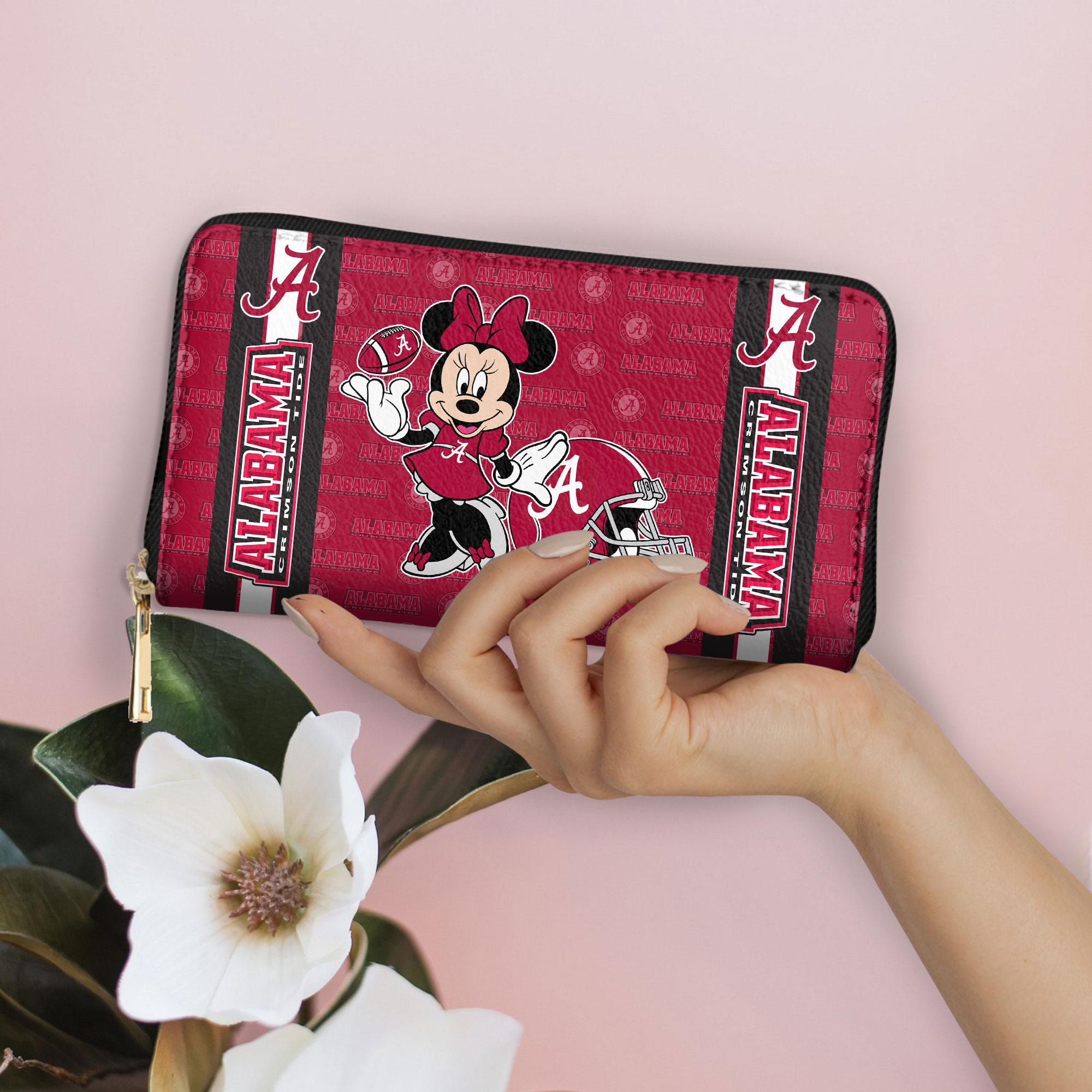 Sportswearmerch Alabama Crimson Tide NCAA x Minnie Women Leather Handbag For Fan