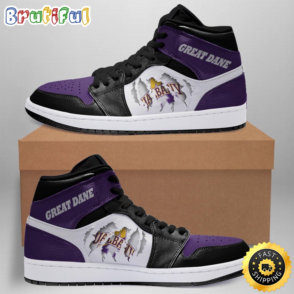 Sportswearmerch Albany Great Danes NCAA AJ1 High Sneakers Shoes For Men And Women
