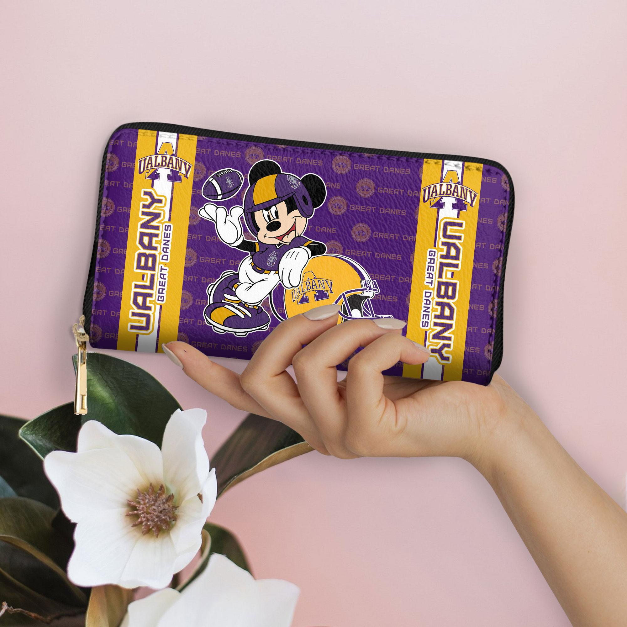 Sportswearmerch Albany Great Danes NCAA x Mickey Women Leather Handbag For Fan