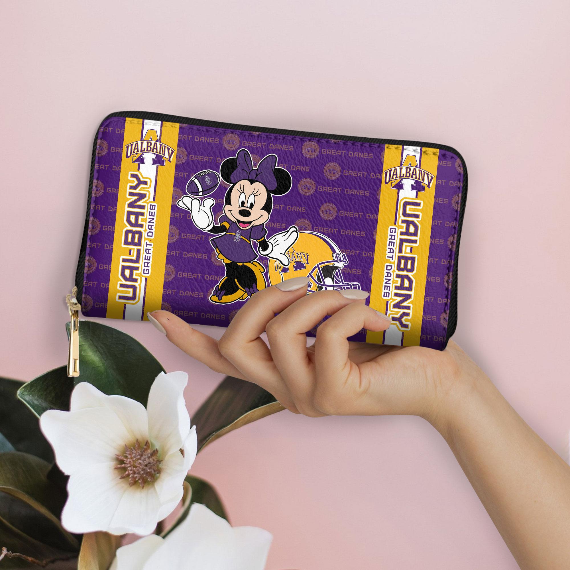 Sportswearmerch Albany Great Danes NCAA x Minnie Women Leather Handbag For Fan