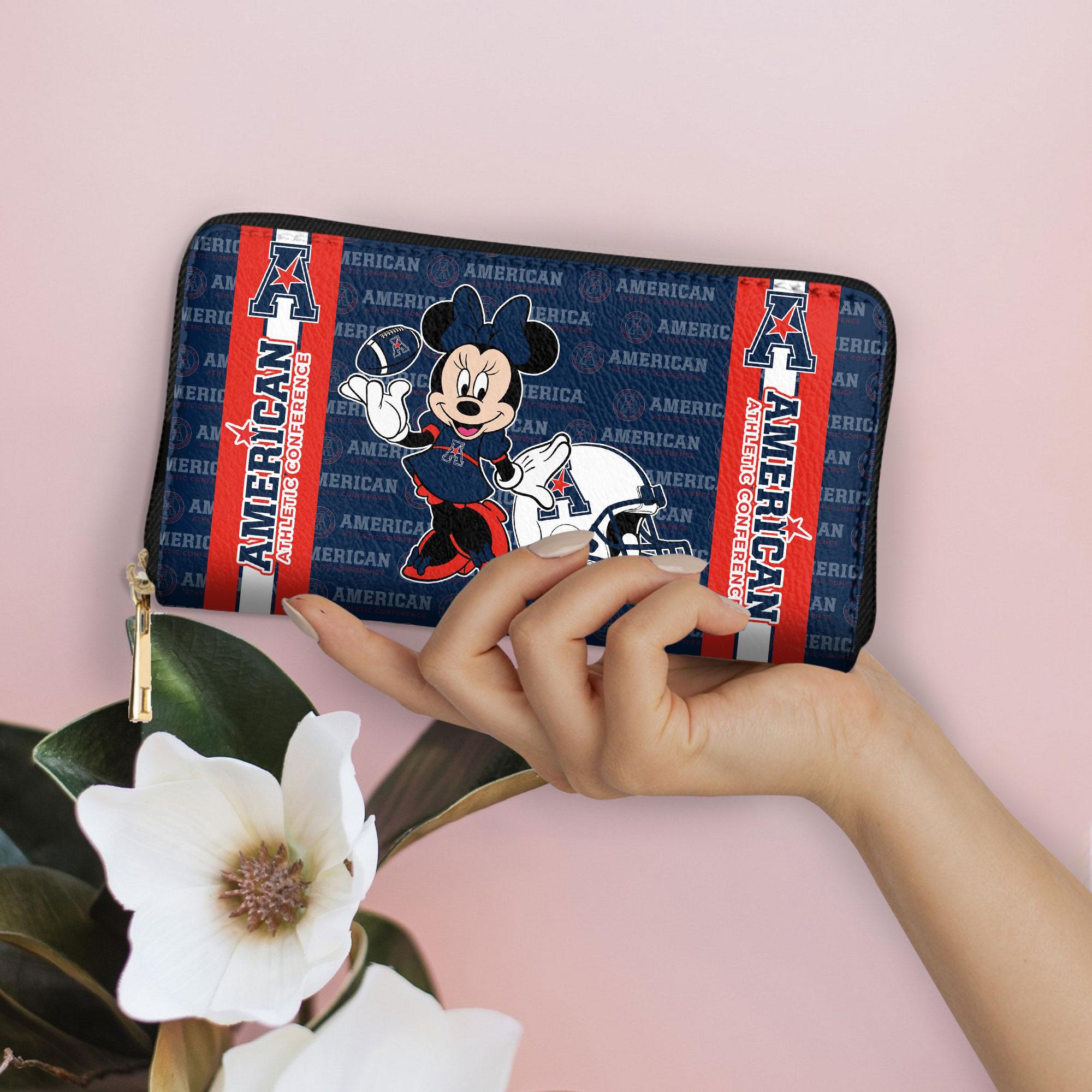 Sportswearmerch American Athletic Conference x Minnie Women Leather Handbag For Fan