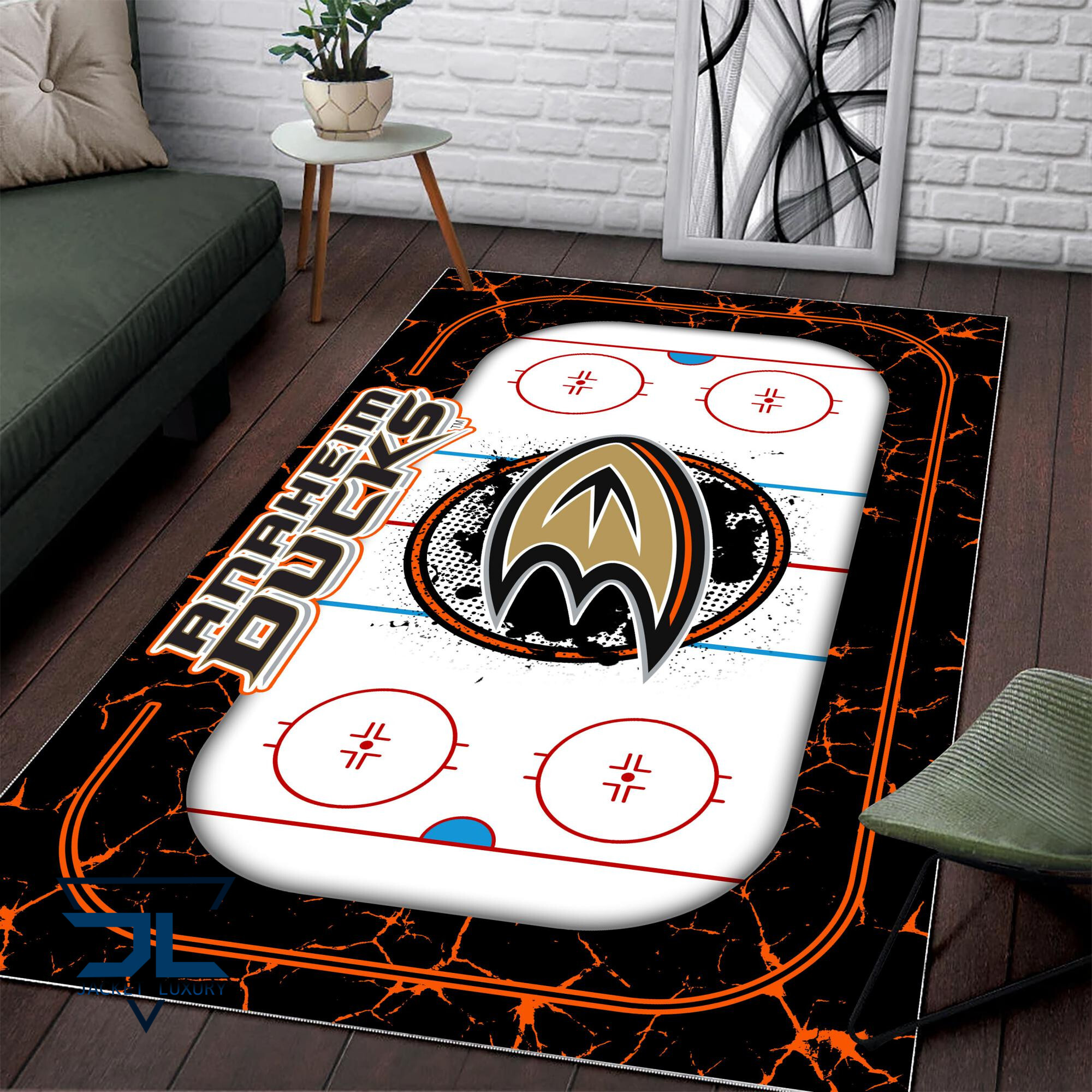 Sportswearmerch Anaheim Ducks NHL Area Rug For Fan