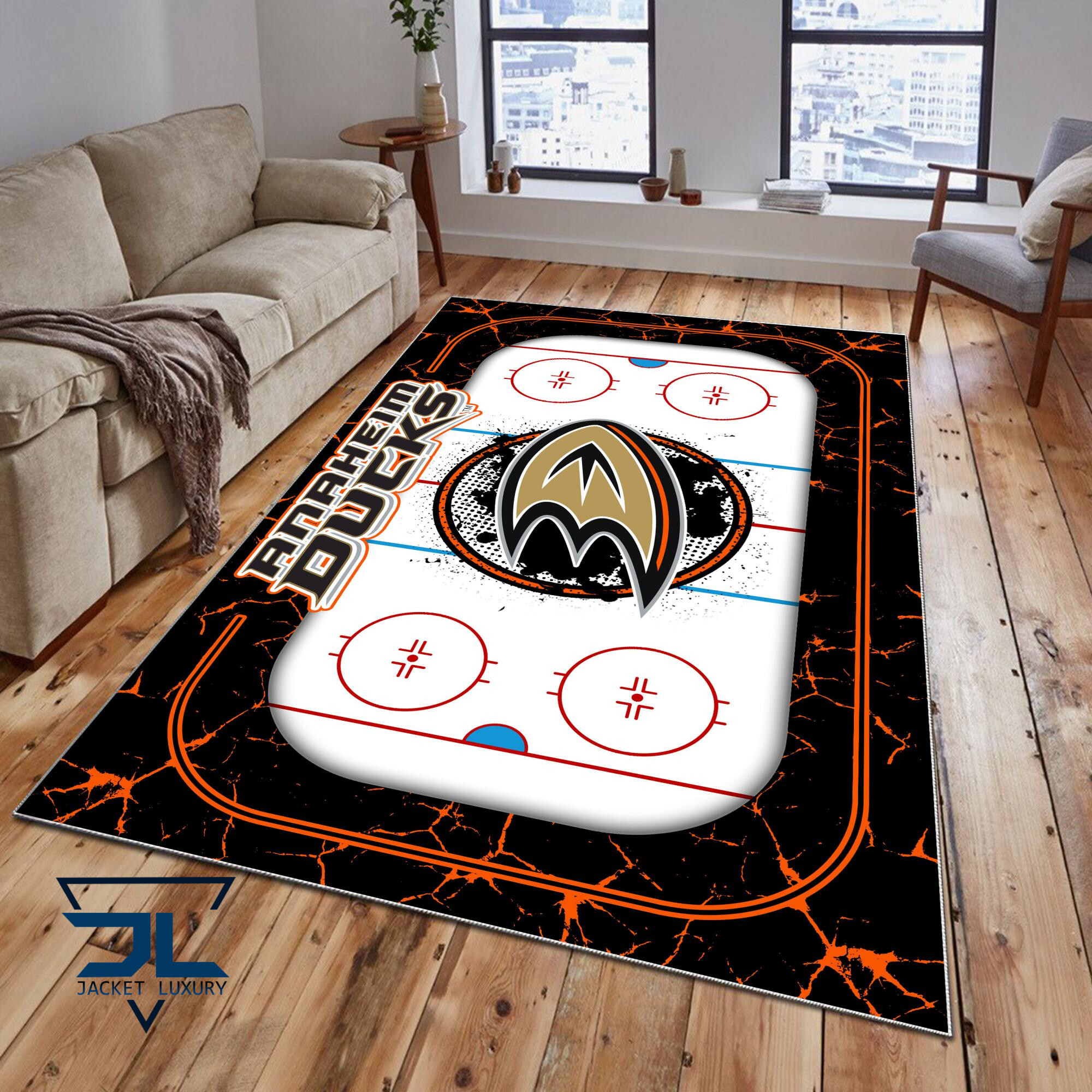 Sportswearmerch Anaheim Ducks NHL Area Rug For Fan