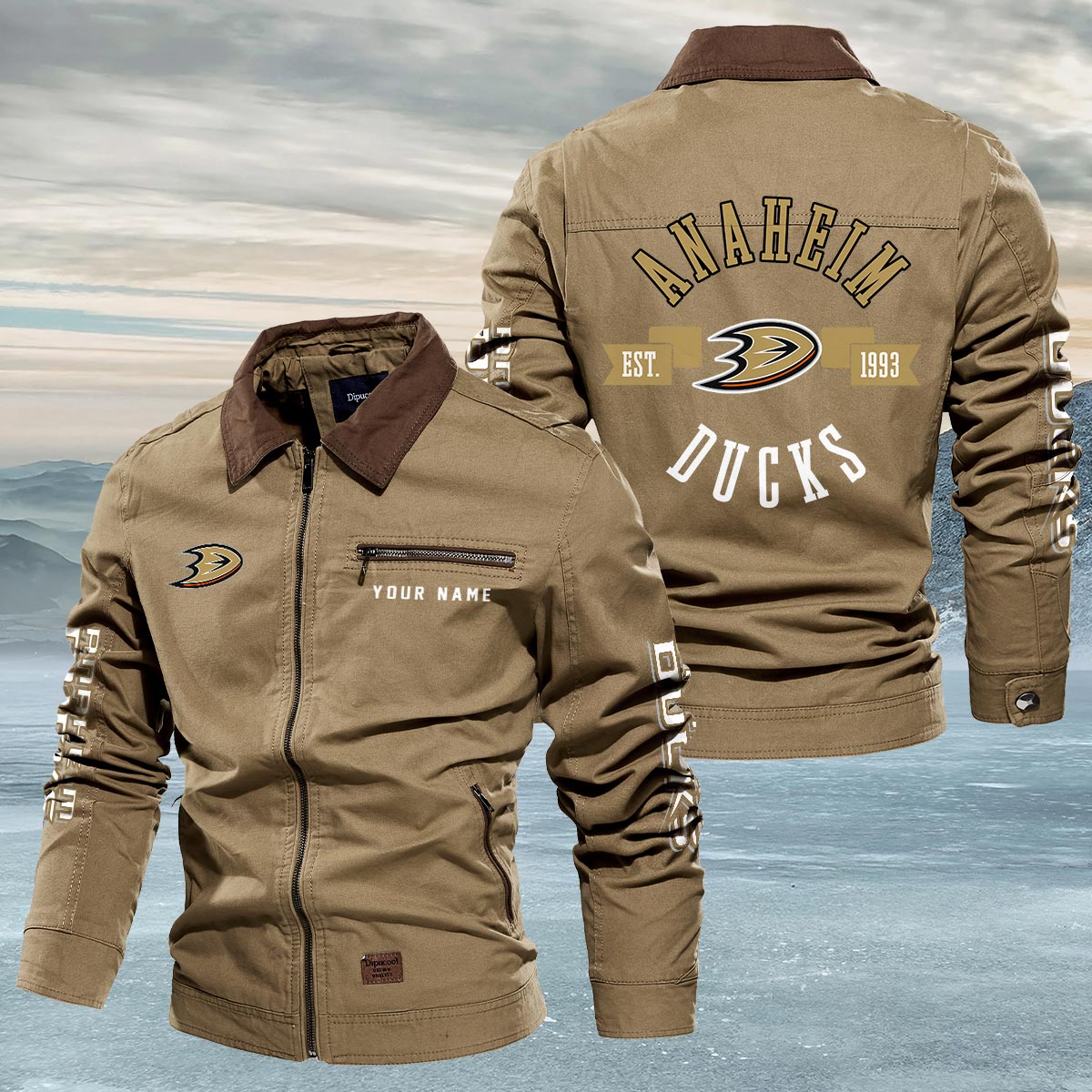 Sportswearmerch Anaheim Ducks NHL Lapel Jacket For Fan