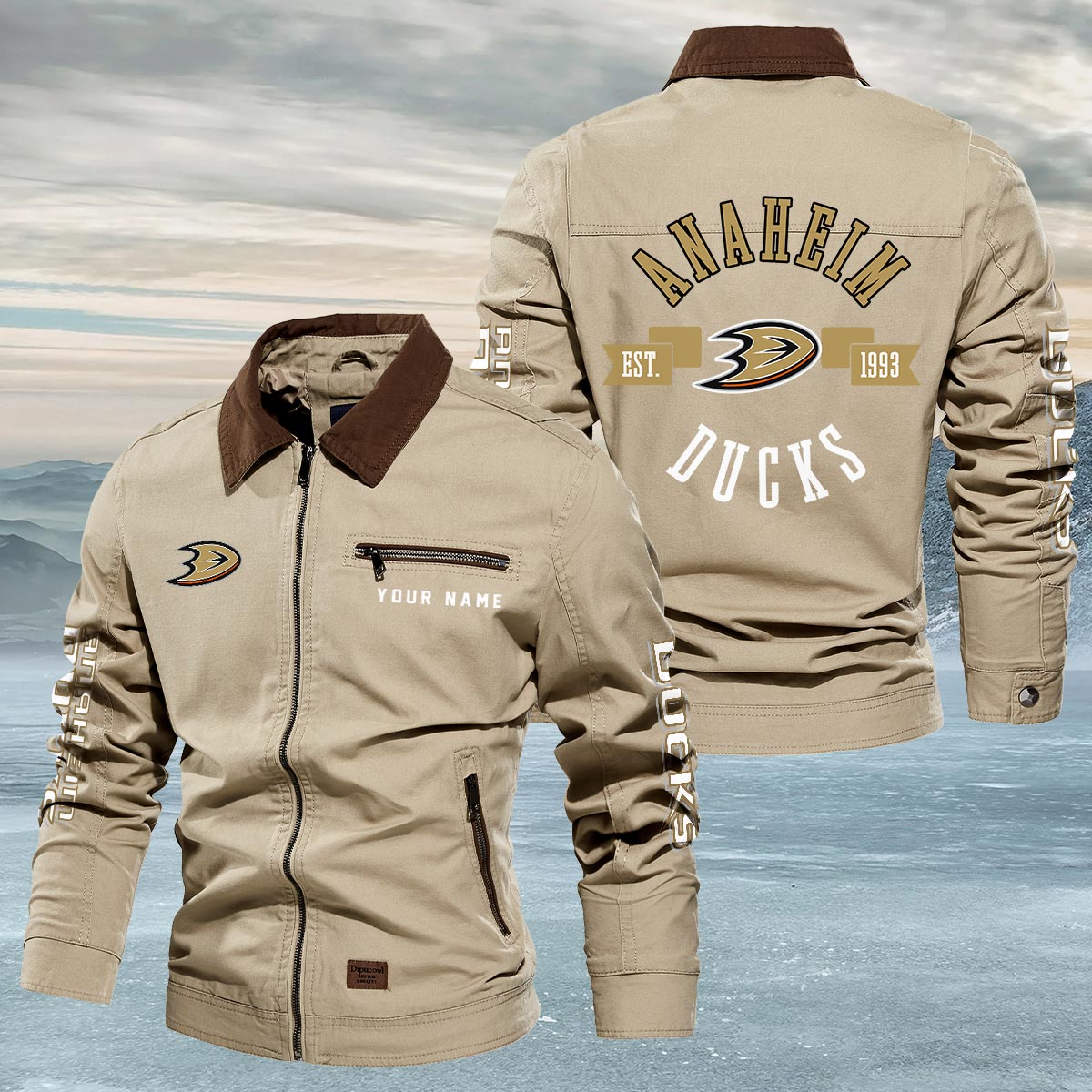 Sportswearmerch Anaheim Ducks NHL Lapel Jacket For Fan