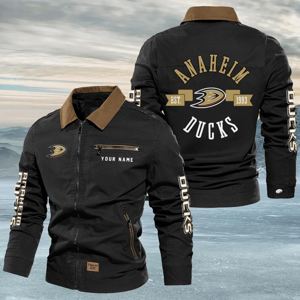 Sportswearmerch Anaheim Ducks NHL Lapel Jacket For Fan