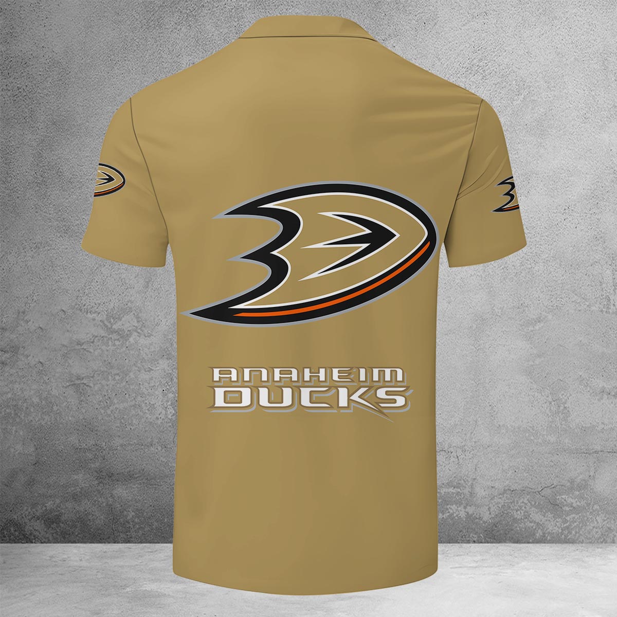 Sportswearmerch Anaheim Ducks NHL Lapel Zip Polo Shirt For Fan