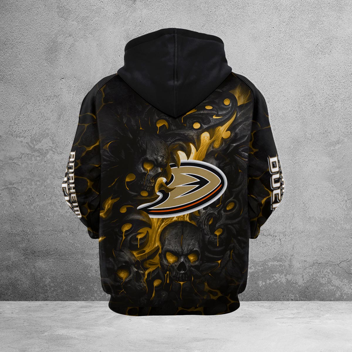 Sportswearmerch Anaheim Ducks NHL Lava Skull Hoodie For Fan