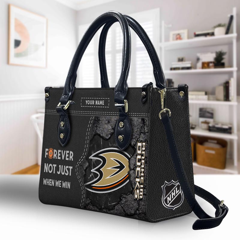 Sportswearmerch Anaheim Ducks NHL Leather Handbag For Fan