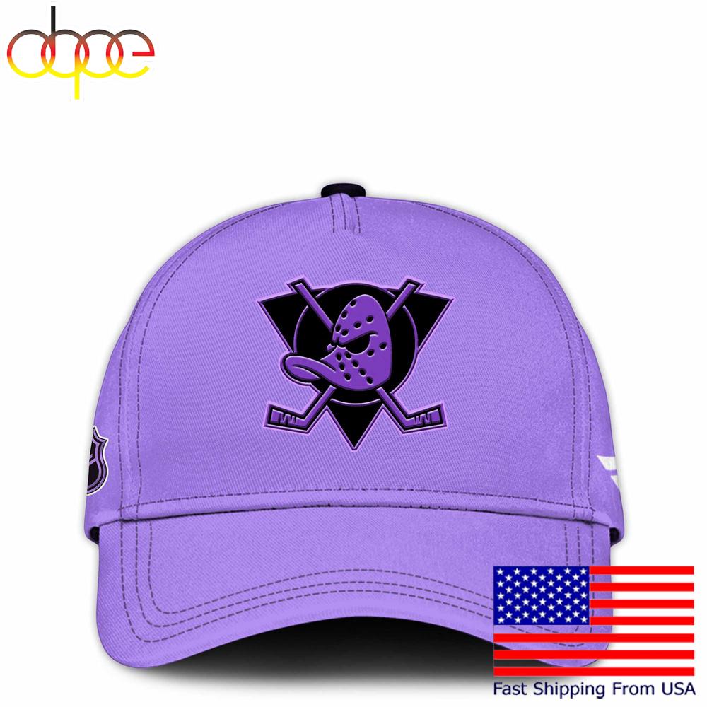 Sportswearmerch Anaheim Ducks NHL Purple Fight Cancer Classic Cap For Fan