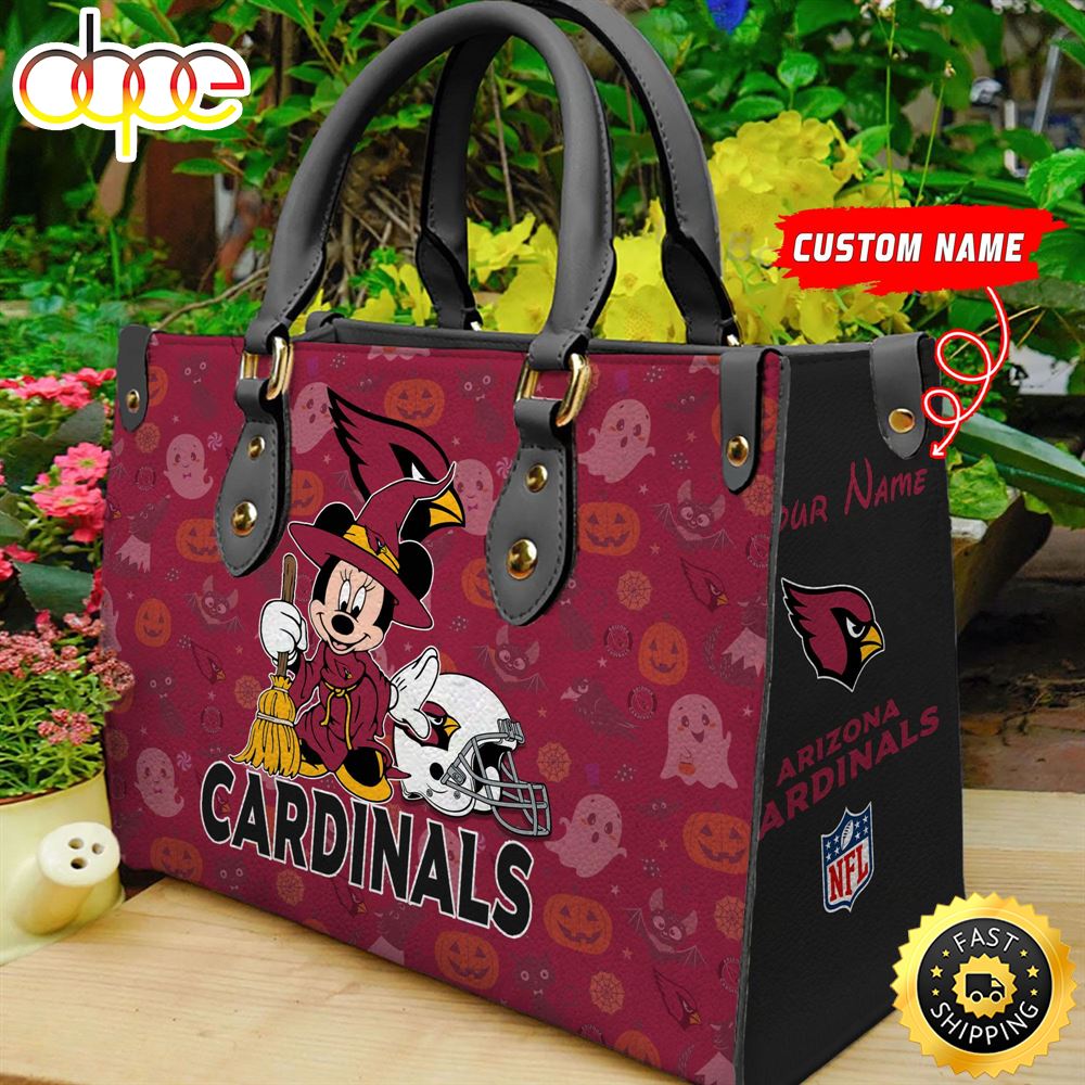 Sportswearmerch Arizona Cardinals NCAA Minnie Women Leather Hand Bag For Fan