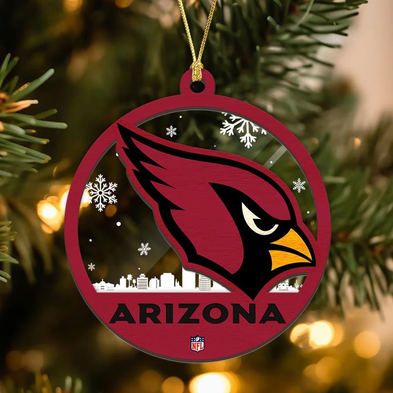 Sportswearmerch Arizona Cardinals NFL Acrylic Mix Wooden Ornament Gift For Fans