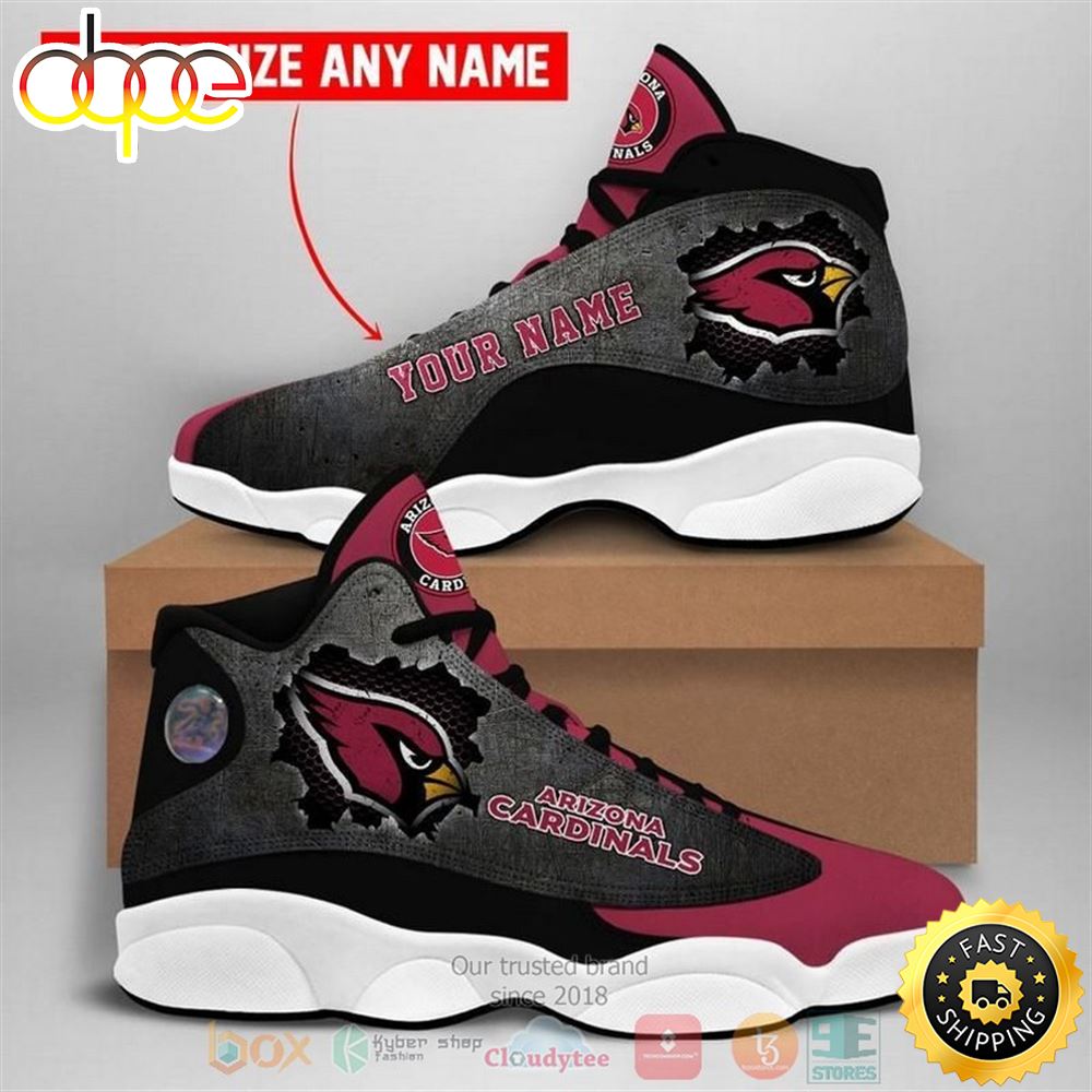 Sportswearmerch Arizona Cardinals NFL Football Custom AJ13 Sneakers Shoes For Men And Women