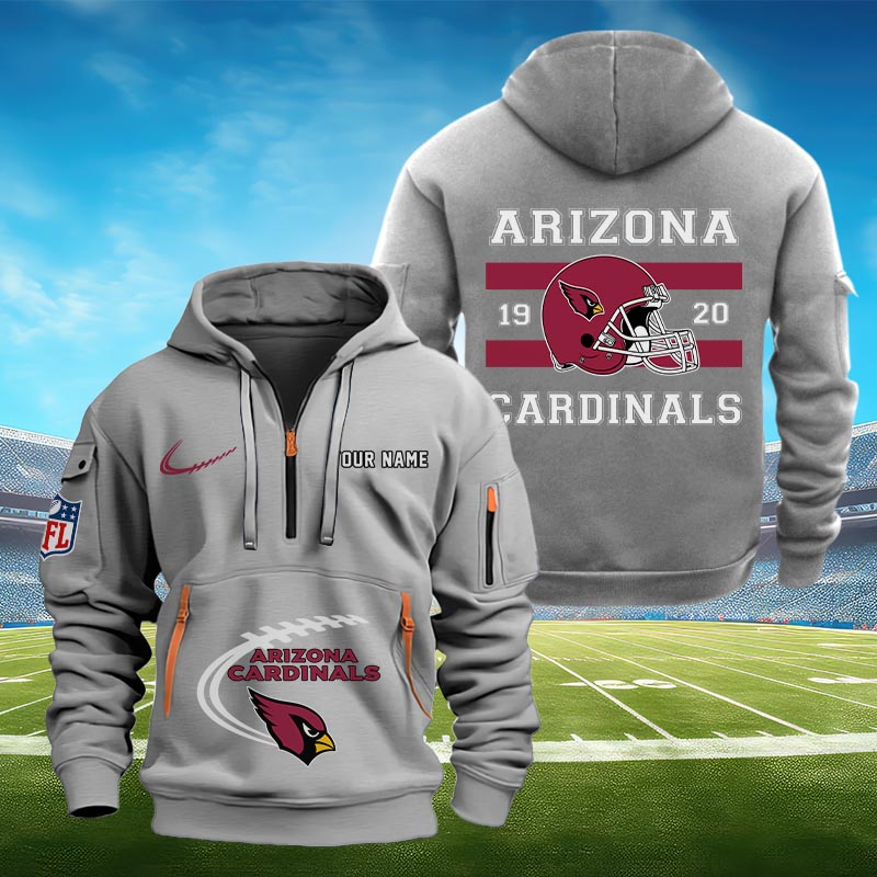 Sportswearmerch Arizona Cardinals NFL Half Zip Hoodie Personalized For Fan